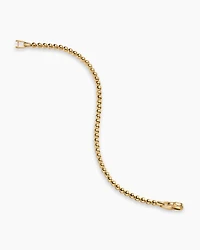 Spiritual Beads Metal Bead Bracelet 18K Yellow Gold, 4mm