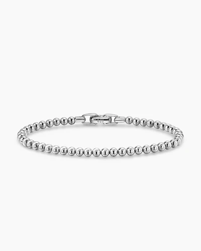Spiritual Beads Metal Bead Bracelet Sterling Silver