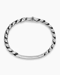 Curb Chain ID Bracelet Sterling Silver