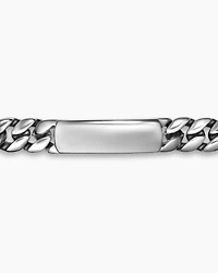 Curb Chain ID Bracelet Sterling Silver