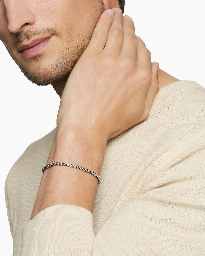 Box Chain Bracelet Sterling Silver