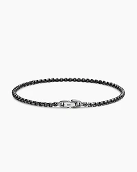Box Chain Bracelet with Stainless Steel and Sterling Silver