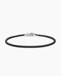 Box Chain Bracelet with Stainless Steel and Sterling Silver