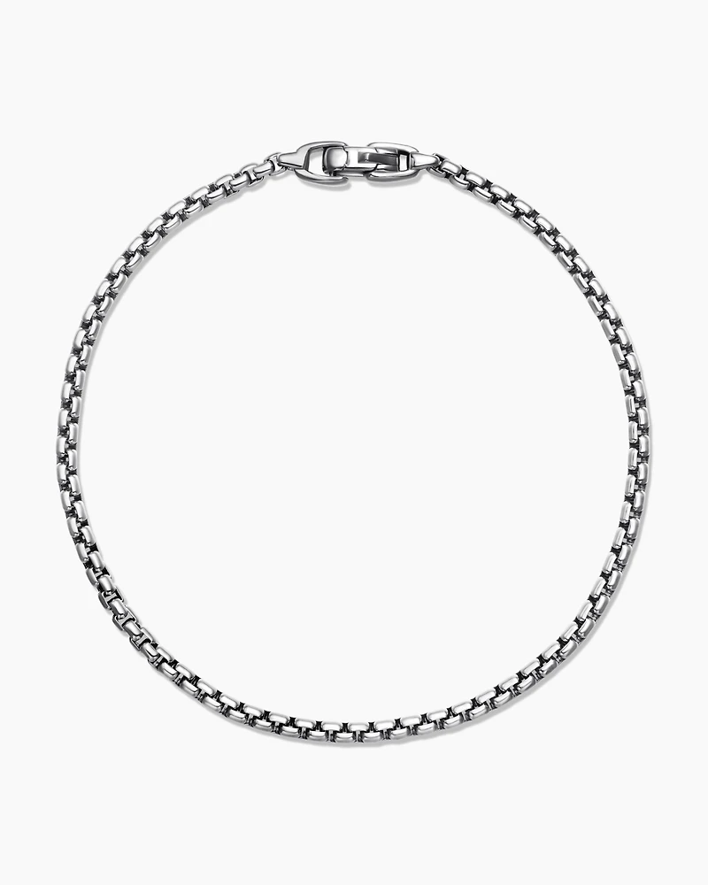 Box Chain Bracelet Sterling Silver