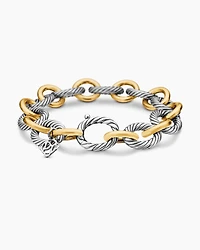 Oval Link Chain Bracelet with 18K Yellow Gold