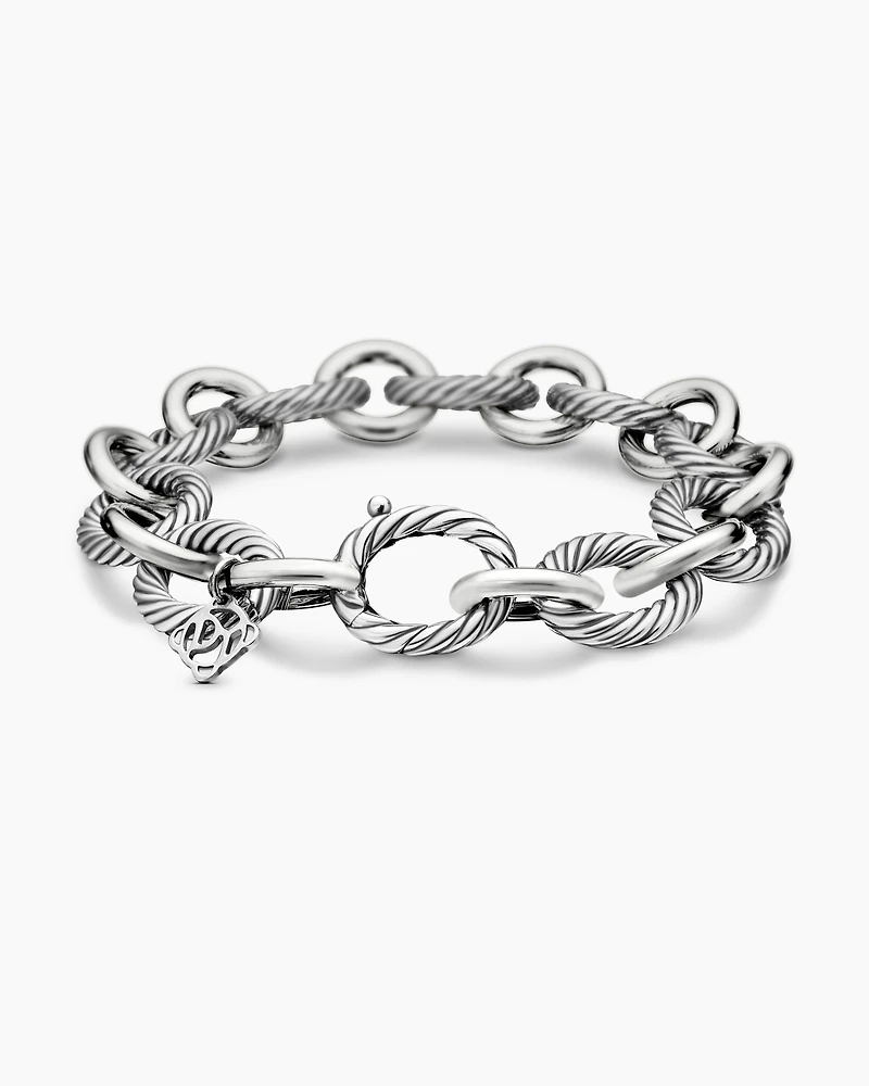 Oval Link Chain Bracelet Sterling Silver