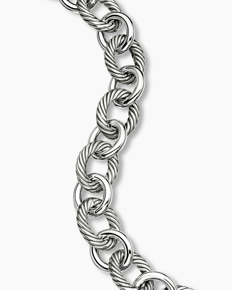 Oval Link Chain Bracelet Sterling Silver