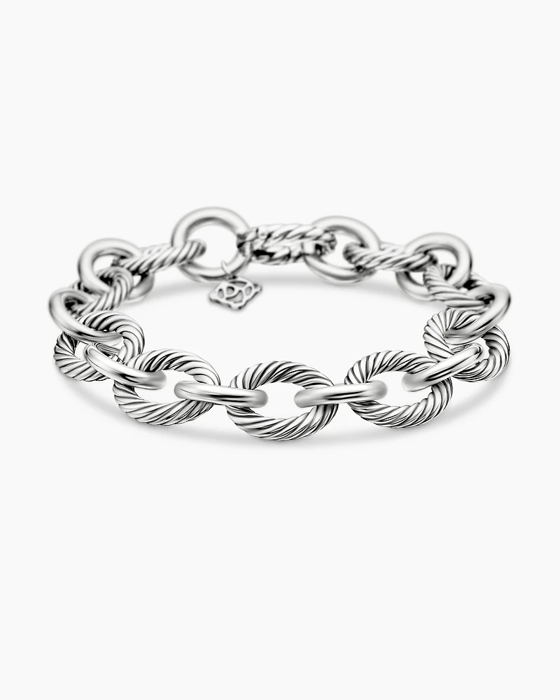 Oval Link Chain Bracelet Sterling Silver