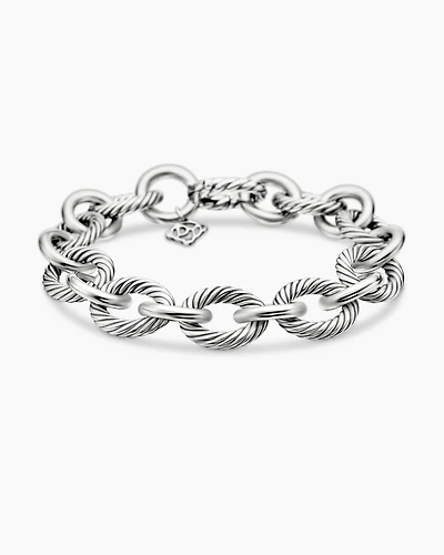 Oval Link Chain Bracelet Sterling Silver