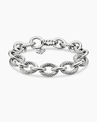 Oval Link Chain Bracelet Sterling Silver