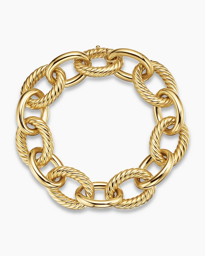 Oval Link Chain Bracelet in 18K Yellow Gold