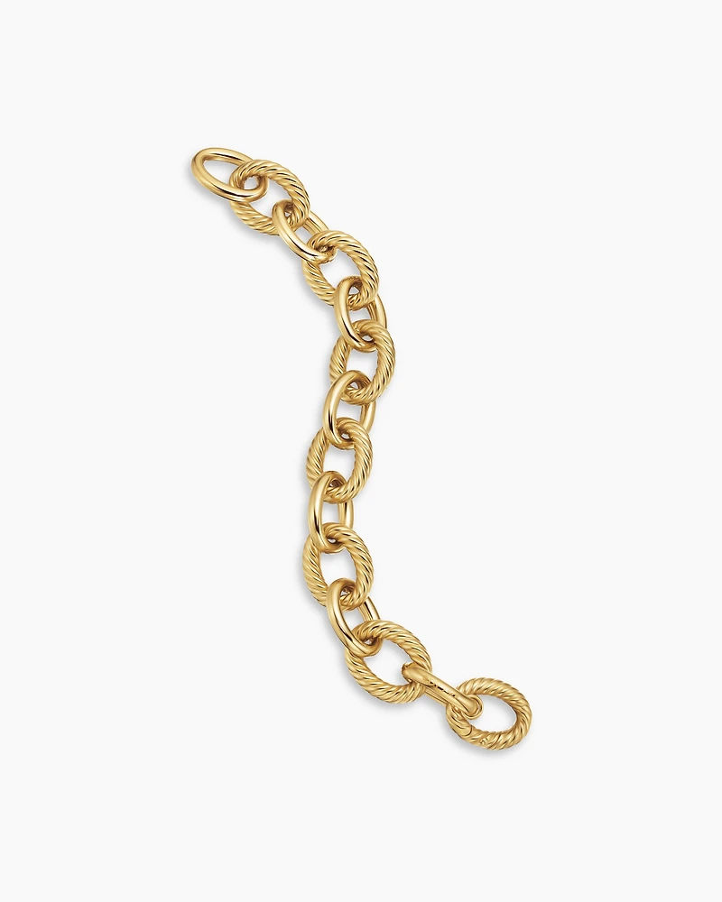 Oval Link Chain Bracelet in 18K Yellow Gold