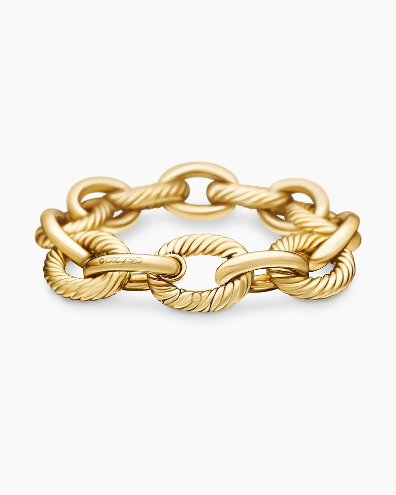 Oval Link Chain Bracelet in 18K Yellow Gold