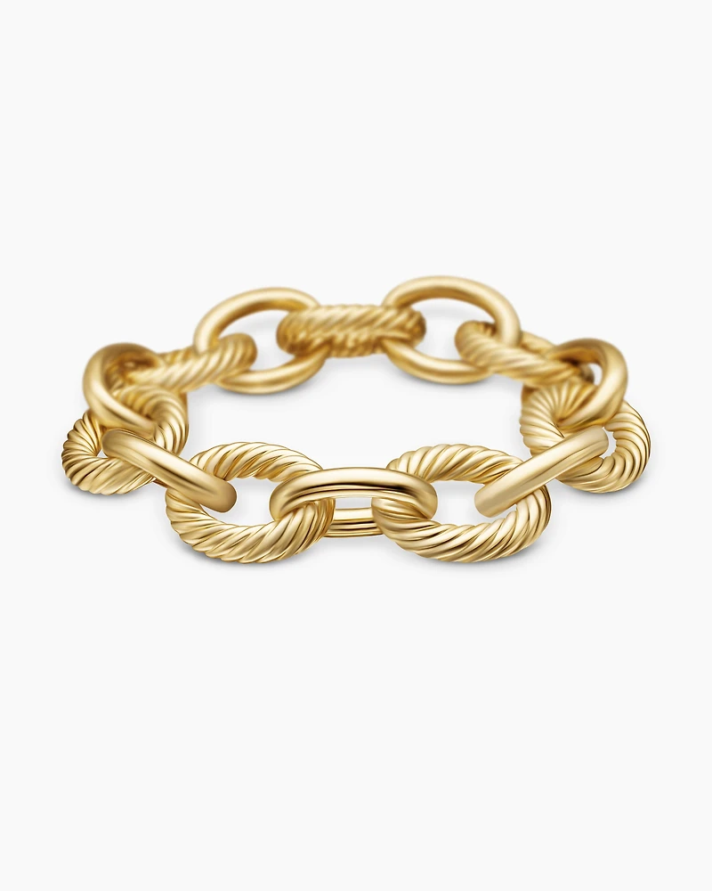 Oval Link Chain Bracelet in 18K Yellow Gold