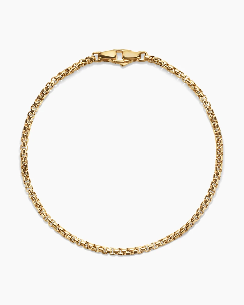 Box Chain Bracelet 18K Yellow Gold