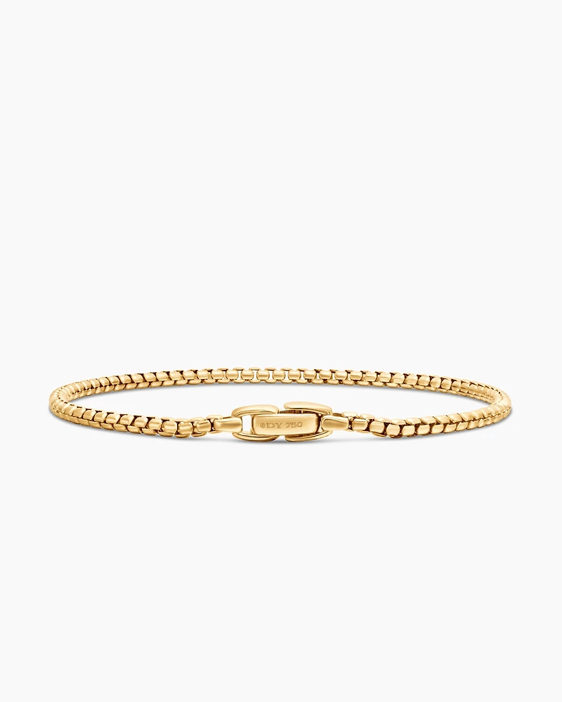 Box Chain Bracelet 18K Yellow Gold