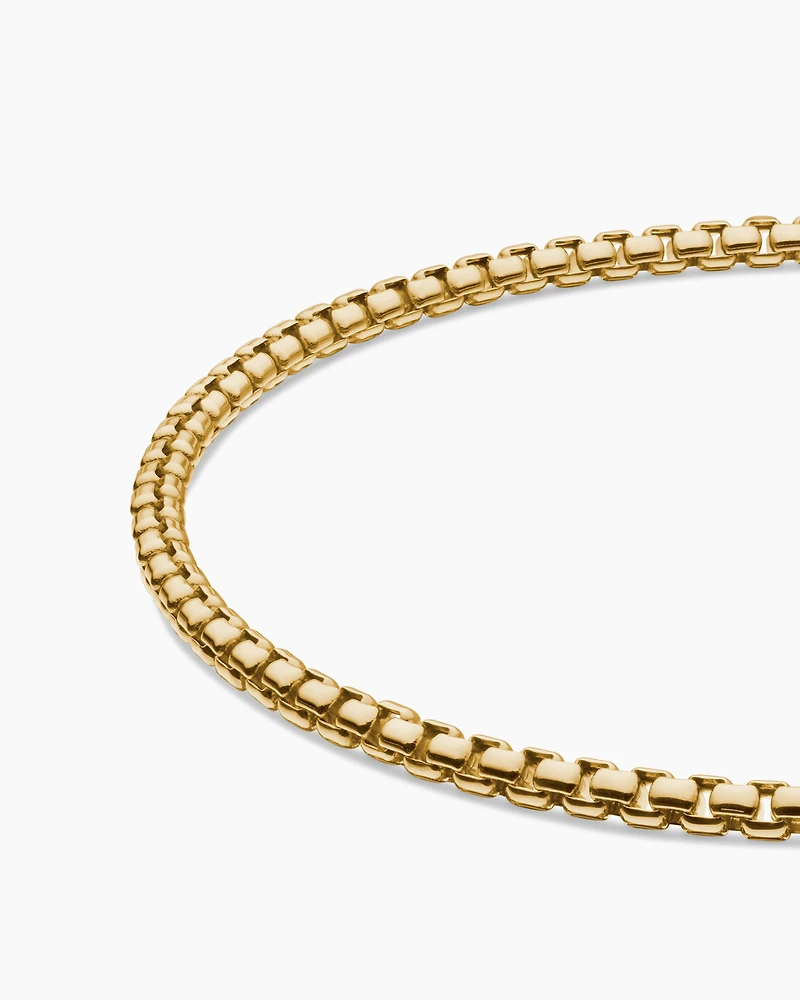 Box Chain Bracelet 18K Yellow Gold