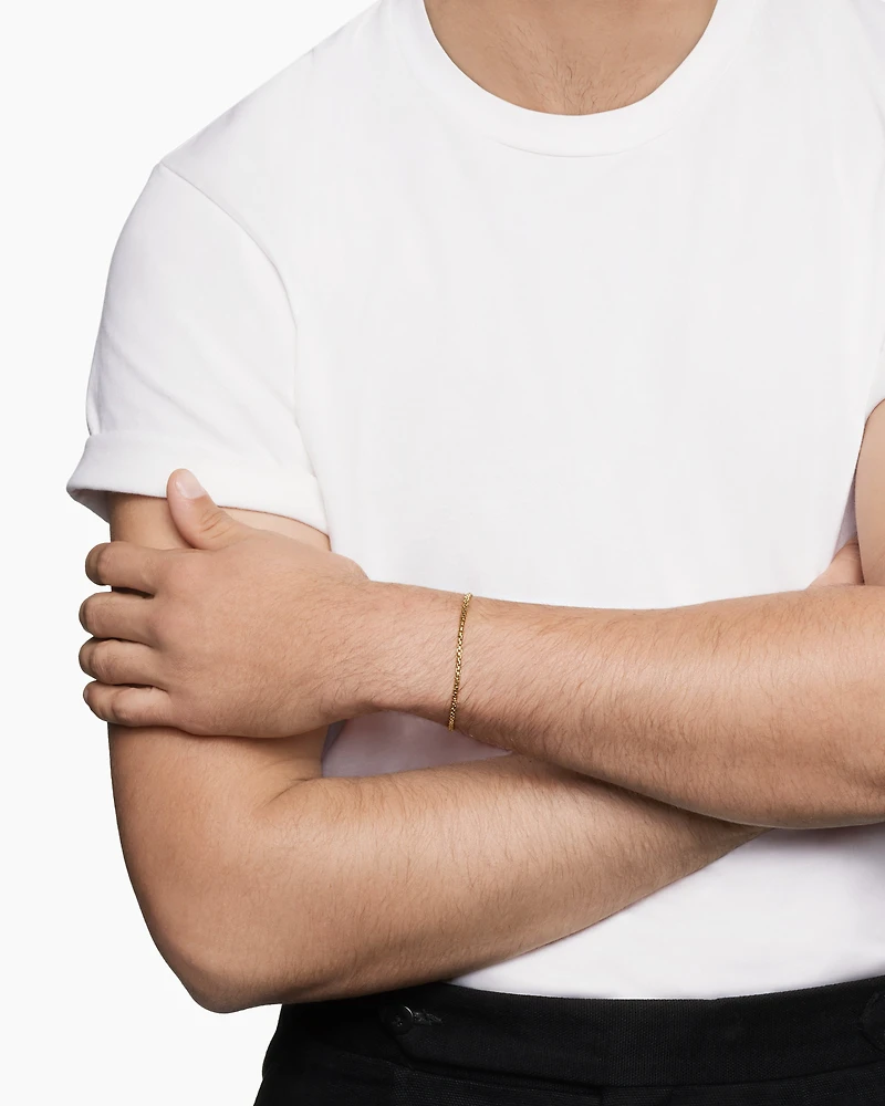 Box Chain Bracelet 18K Yellow Gold