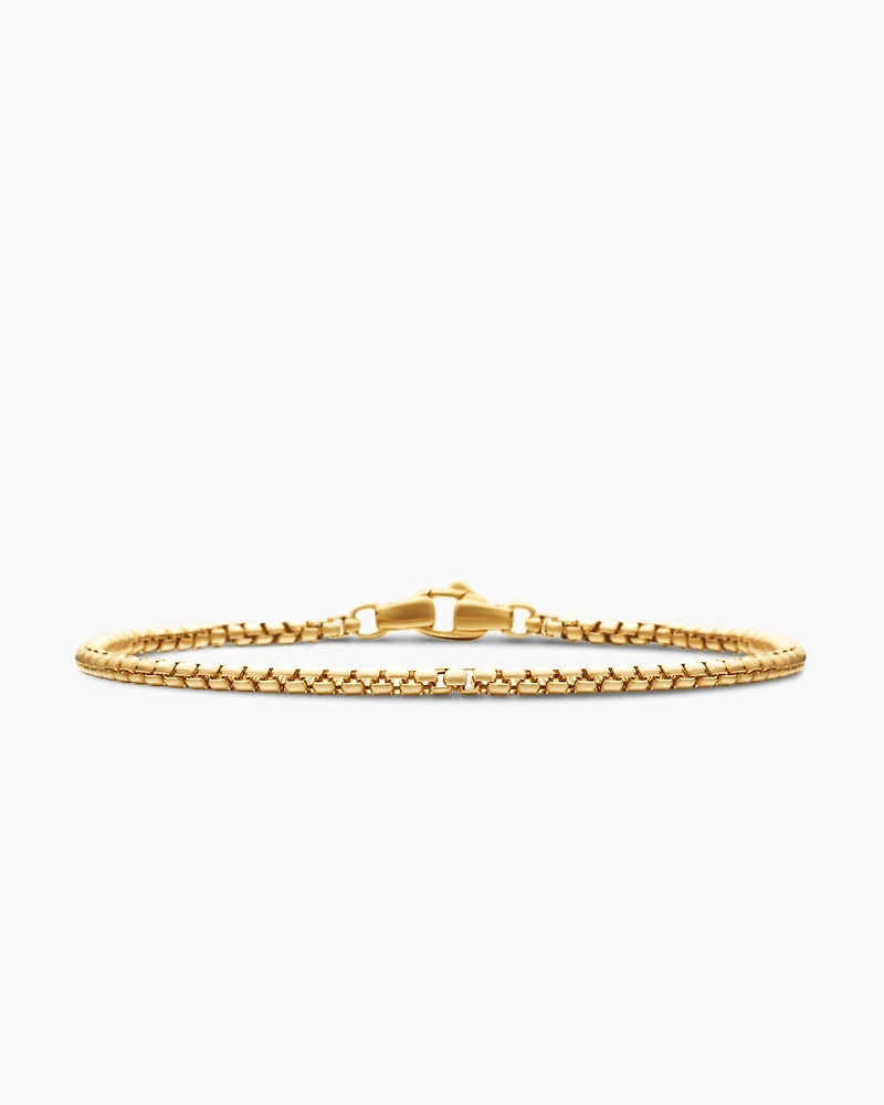 Box Chain Bracelet 18K Yellow Gold