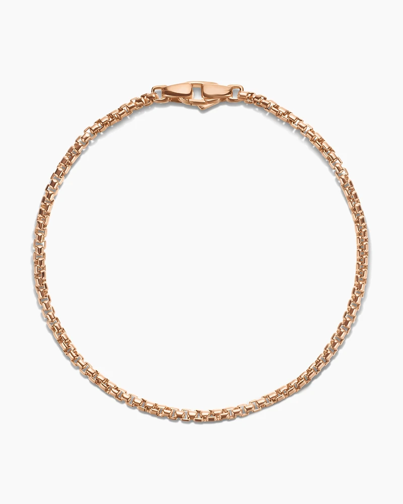 Box Chain Bracelet 18K Rose Gold