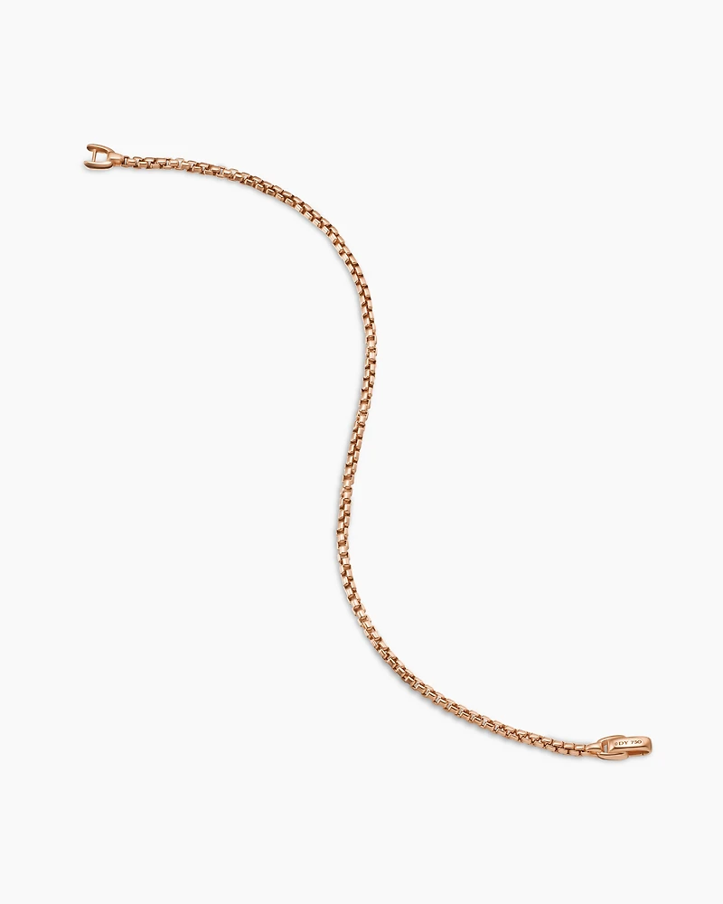 Box Chain Bracelet 18K Rose Gold