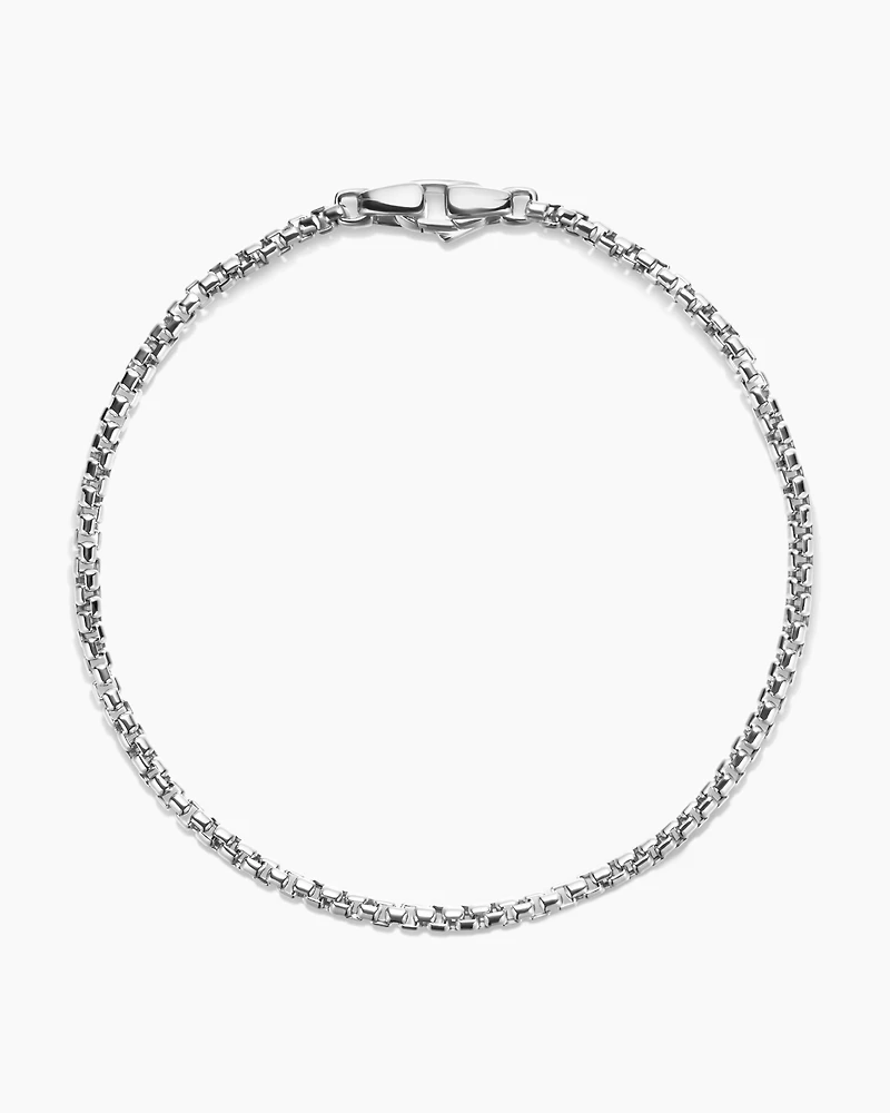 Box Chain Bracelet Platinum, 2.7mm