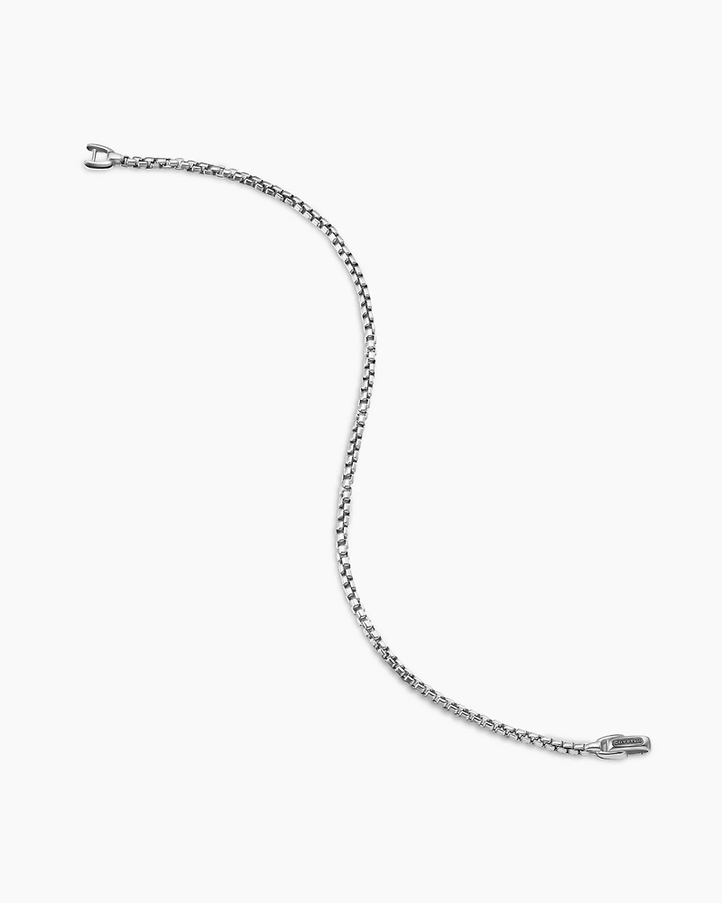 Box Chain Bracelet Platinum, 2.7mm
