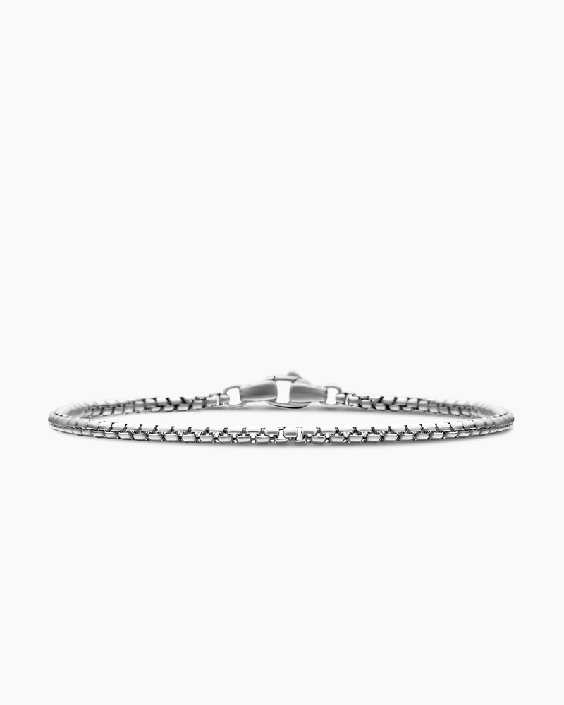 Box Chain Bracelet Platinum, 2.7mm