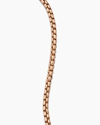 Box Chain Bracelet in 18K Rose Gold, 3.4mm