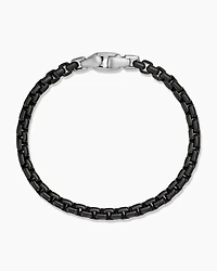 Box Chain Bracelet with Darkened Stainless Steel
