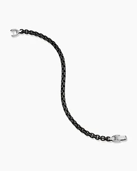 Box Chain Bracelet with Darkened Stainless Steel