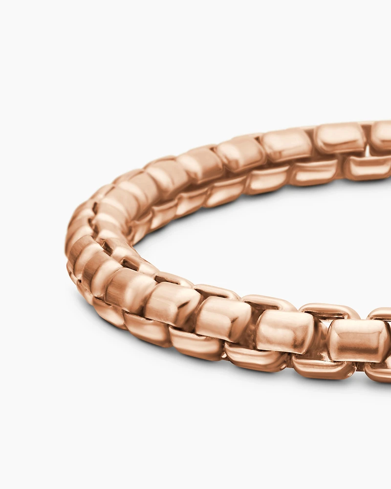 Box Chain Bracelet 18K Rose Gold, 5mm