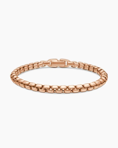 Box Chain Bracelet 18K Rose Gold, 5mm