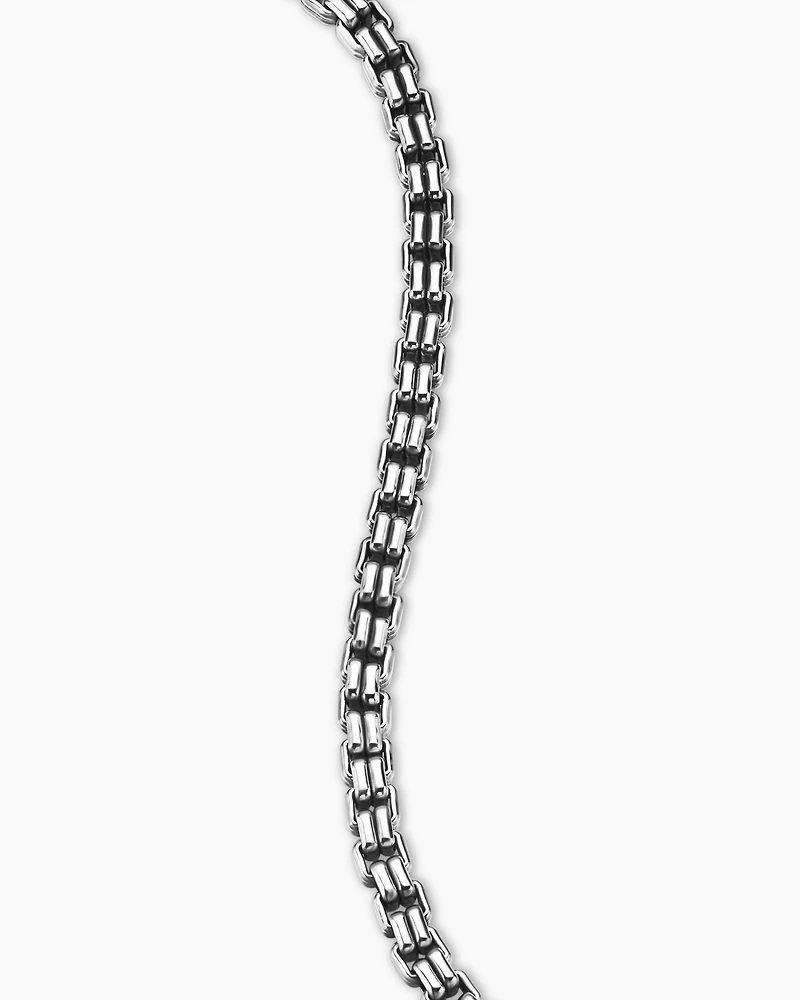 Double Box Chain Bracelet Sterling Silver, 4mm