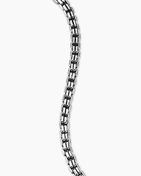 Double Box Chain Bracelet Sterling Silver, 4mm