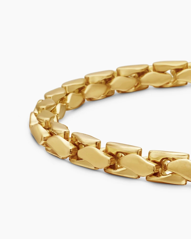 Fluted Chain Bracelet 18K Yellow Gold