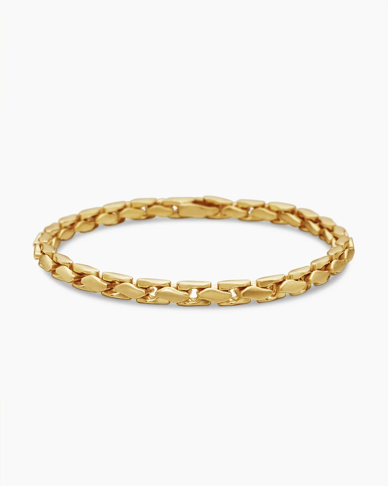 Fluted Chain Bracelet 18K Yellow Gold