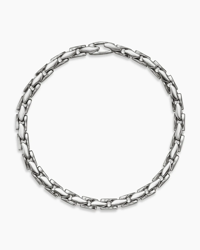 Fluted Chain Bracelet Sterling Silver, 5mm