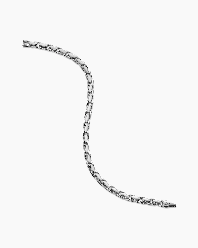 Fluted Chain Bracelet Sterling Silver, 5mm