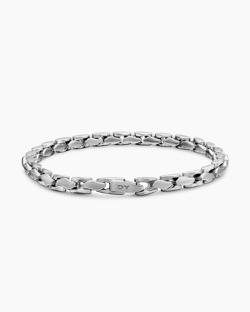 Fluted Chain Bracelet Sterling Silver, 5mm