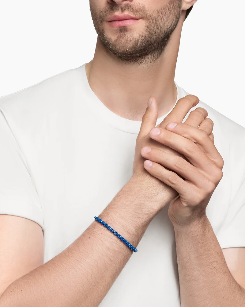 Box Chain Bracelet with Stainless Steel, 5mm