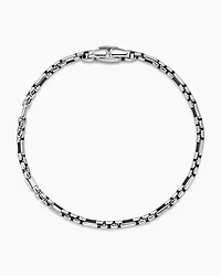 Open Station Box Chain Bracelet Sterling Silver, 3mm