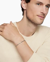 Open Station Box Chain Bracelet Sterling Silver, 3mm