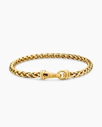 Wheat Chain Bracelet 18K Yellow Gold, 4mm