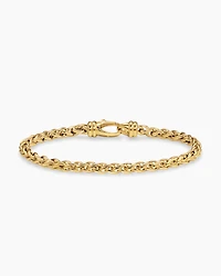 Wheat Chain Bracelet 18K Yellow Gold, 4mm