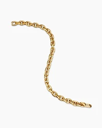Deco Chain Link Bracelet 18K Yellow Gold, 8.5mm