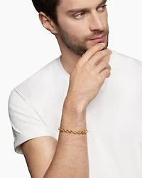 Deco Chain Link Bracelet 18K Yellow Gold, 8.5mm