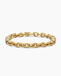 Deco Chain Link Bracelet 18K Yellow Gold, 8.5mm
