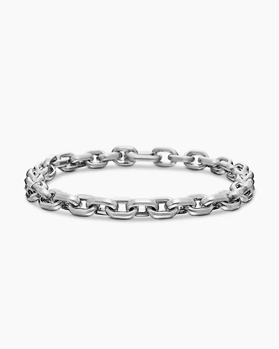 Deco Chain Link Bracelet Sterling Silver, 6.5mm