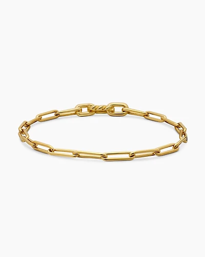 Hex Chain Link Bracelet 18K Yellow Gold, 9.5mm